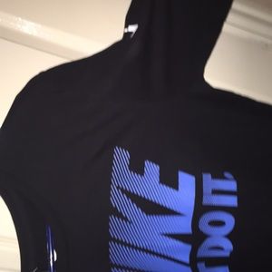 Black Nike Long-Sleeve with blue logo (L)